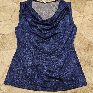 Nwot Passport Ruched Blue Tank Top Blouse